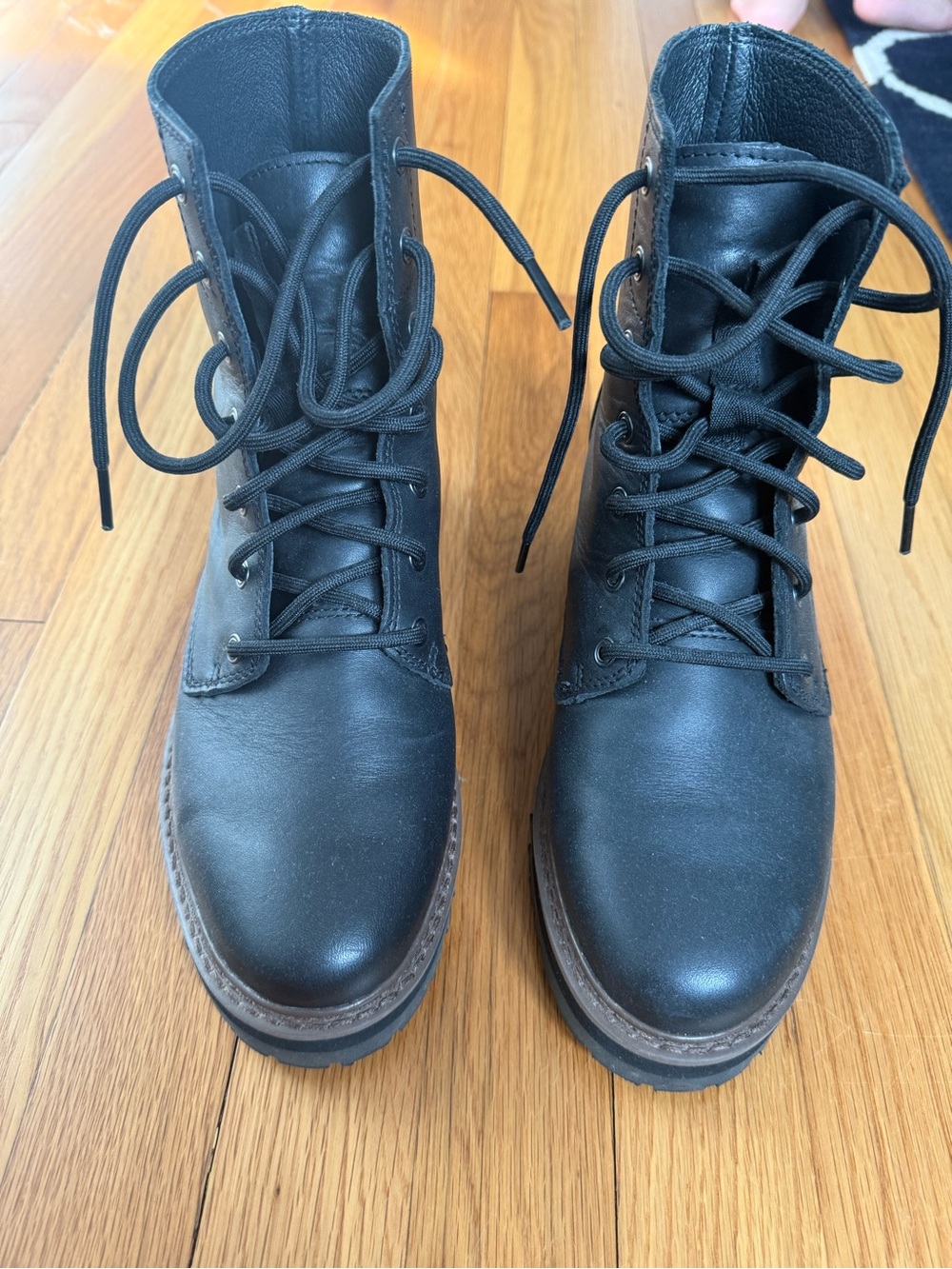 Women's Camden Hills Boots, Lace-Up Leather Combat Boots (LL Bean)